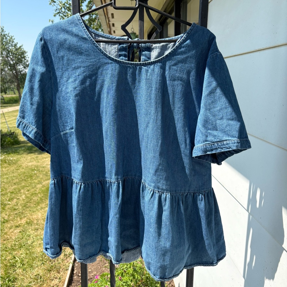 Blue Denim Women's Top